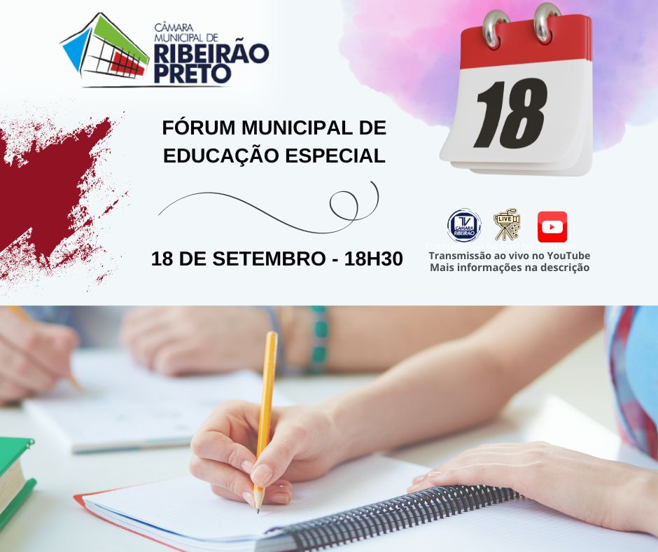 Legislativo terá nova reunião do Fórum Municipal de Educação Especial